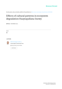 Effects of cultural patterns in ecosystem degradation Huaytapallana