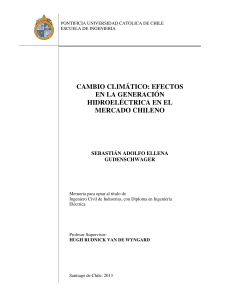 cambio climático: efectos en la generación hidroeléctrica en el