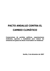 pacto andaluz contra el cambio clim&aacute;tico