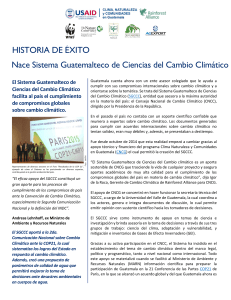 Nace Sistema Guatemalteco de Ciencias del Cambio Climático