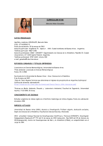 CURRICULUM VITAE Marcela Hebe González