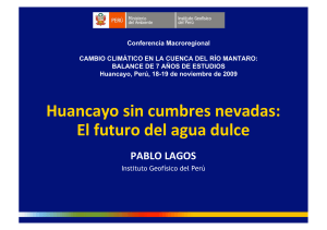 Huancayo sin cumbres nevadas - Instituto Geofísico del Perú