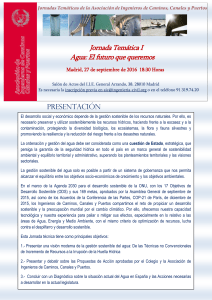 Jornada Temática I Agua: El futuro que queremos