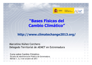 “Bases Físicas del Cambio Climático”