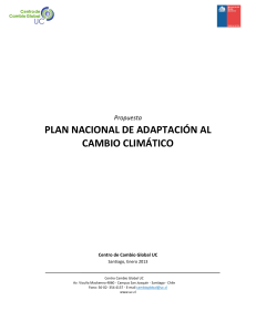 plan nacional de adaptación al cambio climático