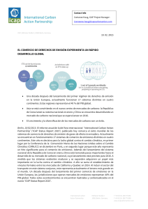 el comercio de derechos de emisi&oacute;n experimenta un r&aacute;pido