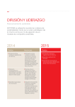 Difusión y liderazgo - Memoria Anual 2014