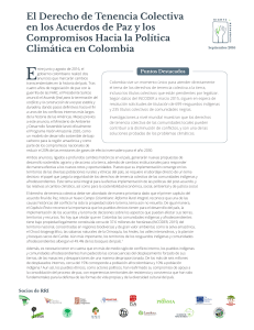 El Derecho de Tenencia Colectiva en los Acuerdos de Paz y los