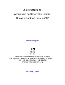 La Estructura del Mecanismo de Desarrollo Limpio