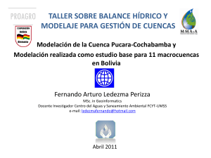 Modelación realizada como estudio base para 11 macrocuencas en