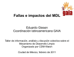 Fallas e impactos del MDL