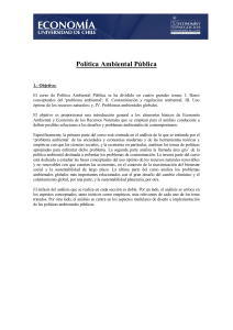 Política Ambiental Pública - El Departamento de Economía de la