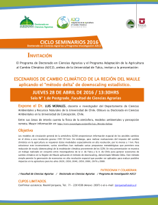ciclo seminarios 2016 - Adaptación de la Agricultura al Cambio