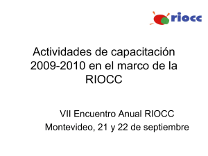 VII Encuentro RIOCC Presentacion Actividades De Capacitacion