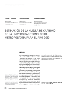 estimación de la huella de carbono de la universidad