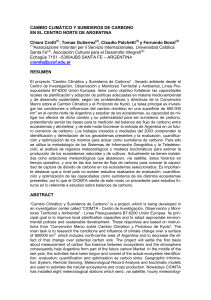 CAMBIO CLIMÁTICO Y SUMIDEROS DE CARBONO