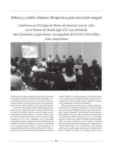 Pobreza y cambio clim&aacute;tico: Perspectivas para