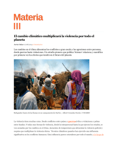 El cambio climático multiplicará la violencia por