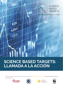 SCIENCE BASED TARGETS: LLAMADA A LA ACCIÓN