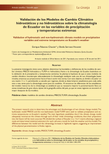 La Granja 21 Validación de los Modelos de Cambio Climático