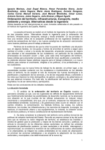 Ordenación del territorio, infraestructuras, transporte, medio
