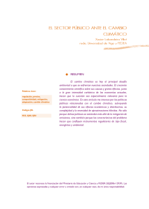 El sEctor público antE El cambio climático