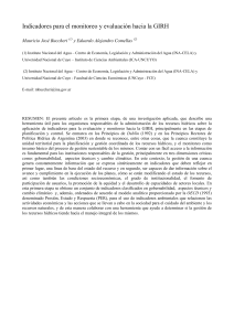 Indicadores para la evaluaci&oacute;n y el monitoreo de la GIRH.