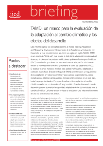 TAMD: un marco para la evaluación de la adaptación al cambio
