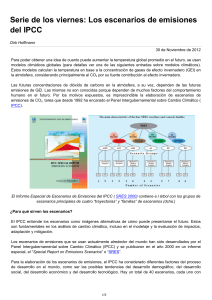 Serie de los viernes: Los escenarios de emisiones del IPCC