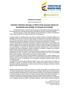 Colombia, Alemania, Noruega y el Reino Unido anuncian