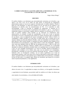 1 CAMBIO CLIMATICO Y ALGUNOS ASPECTOS A CONSIDERAR