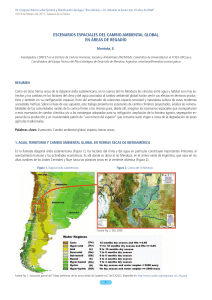 escenarios espaciales del cambio ambiental global en &aacute;reas de