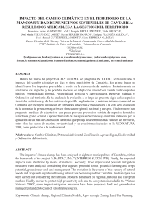 impacto del cambio climático en el territorio de la mancomunidad de