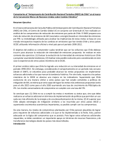 Comentarios Compromiso Chile Mitigacion Cambio Climatico