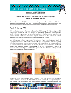 Premio`de`Liderazgo`FIMI! - Foro Internacional de Mujeres Indígenas
