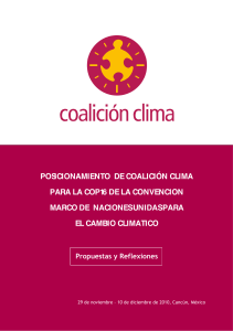 posicionamiento de coalición clima para la cop16 de la convencion