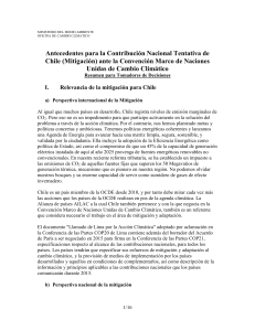 Minuta Sección Mitigación INDC Resumen tomadores de decisión