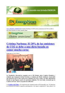 Cristina Narbona: El 20% de las emisiones de CO2 se debe a una