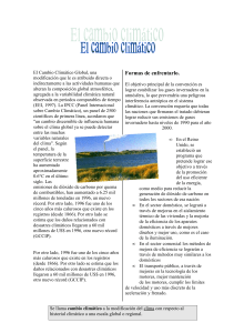 El cambio climático