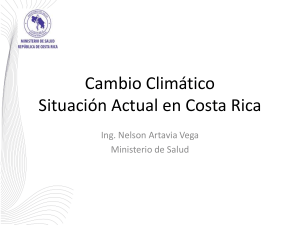 Cambio Climático Situación Actual en Costa Rica