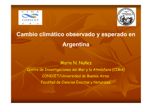 Cambio climático observado y esperado en Argentina