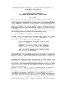El desplazamiento provocado por el cambio clim&aacute;tico y el