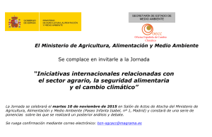 “Iniciativas internacionales relacionadas con el sector agrario, la
