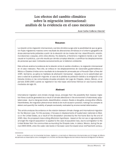 Los efectos del cambio clim&aacute;tico sobre la migraci&oacute;n internacional