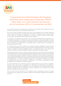 Helen Clark, con motivo del Dí