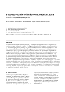 Bosques y cambio climático en América Latina