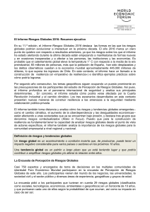 Resumen ejecutivo del Informe Riesgos Globales 2016