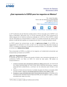 &iquest;Qu&eacute; representa la COP22 para los negocios en M&eacute;xico?