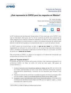 ¿Qué representa la COP22 para los negocios en México?