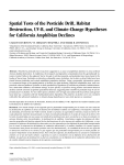 Spatial Tests of the Pesticide Drift, Habitat Destruction, UV